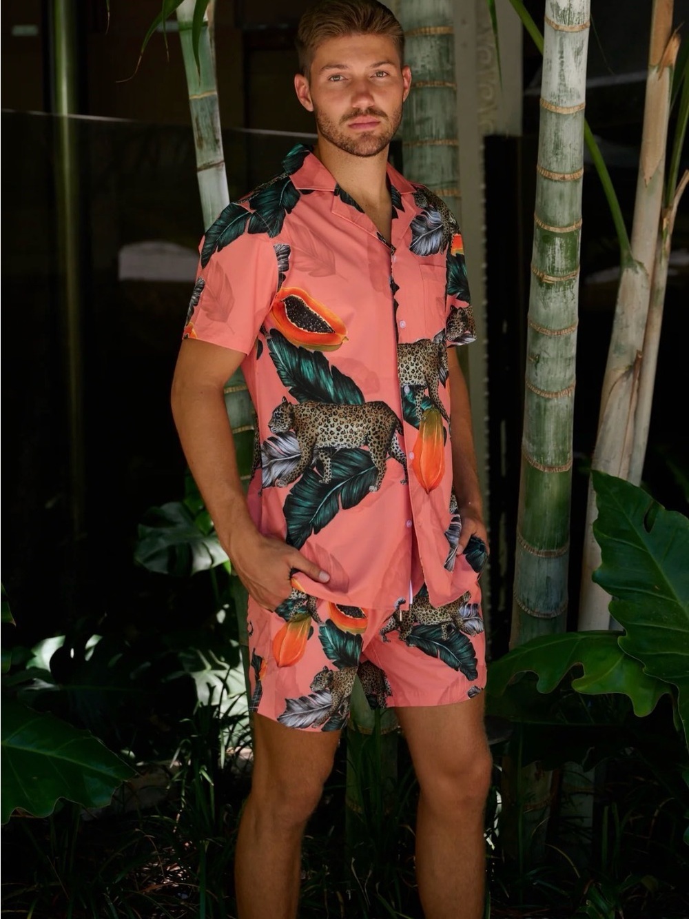 Mavrans Fruta Bomba Swim Short and Weekender Shirt set